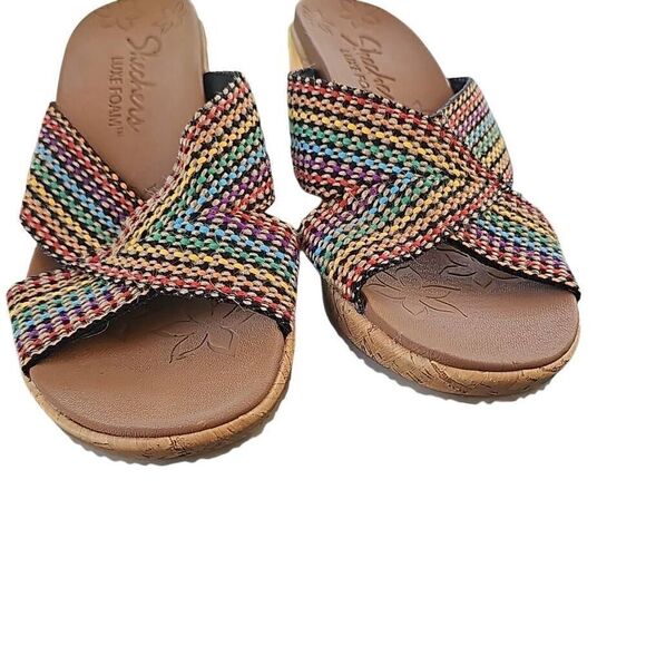 Skechers Women's Beverlee-Delighted Wedge Sandal Size 7 - Picture 7 of 11